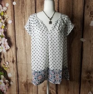 Max Studio semi sheer top size L NWT